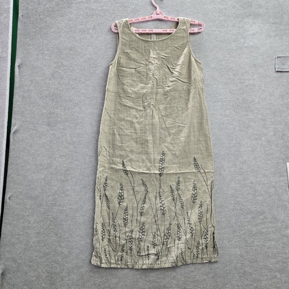 J. Jill Dresses & Skirts - J. Jill Women Dress XS Olive Floral‎ Shift Embroidered Sleeveless